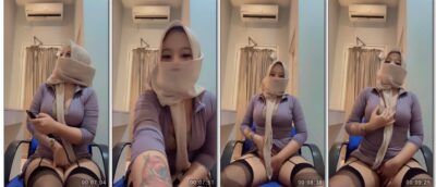 Syamildee Kebaya Ungu Hijab Toket Gede
