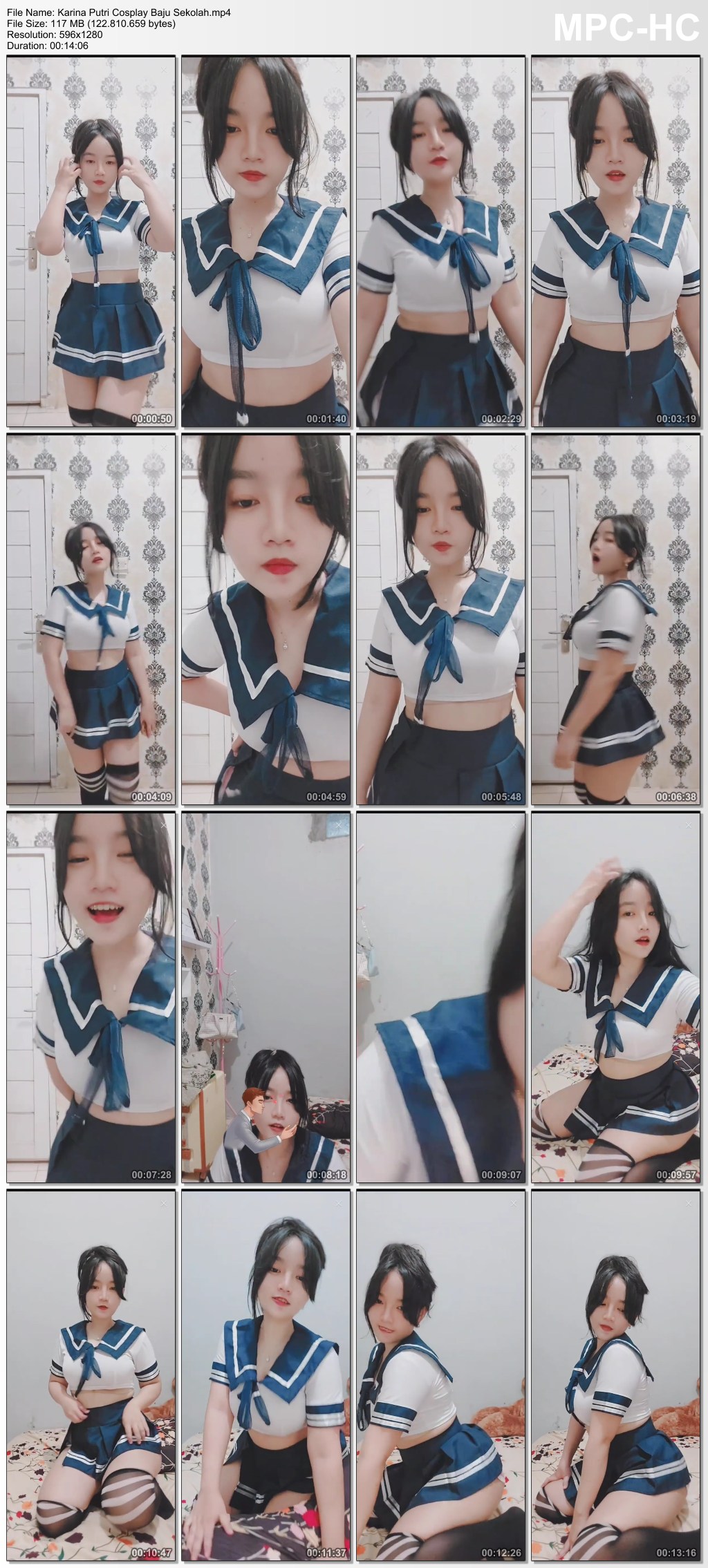 Karina Putri Cosplay Baju Sekolah